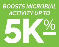 Boosts Microbial Activity up to 5000%